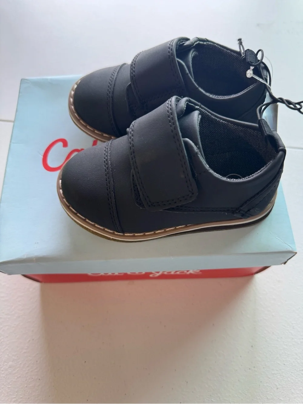 Cat & Jack Black Hook-and-Loop Dress Shoes for Kids